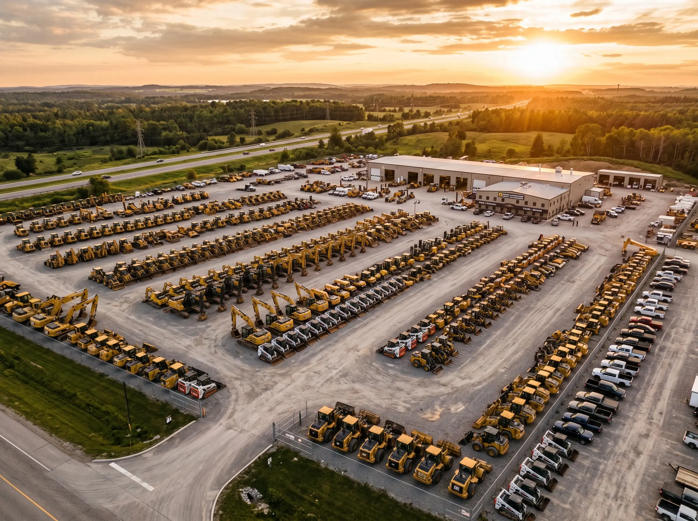 Heavy equipment prepared for transport